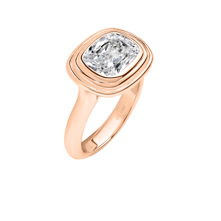 Triple Bezel Diamond Pinky Ring