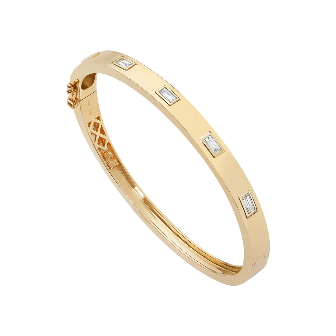 Diamond Baguette Bangle