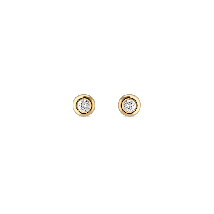 Donut Bezel Stud Earrings