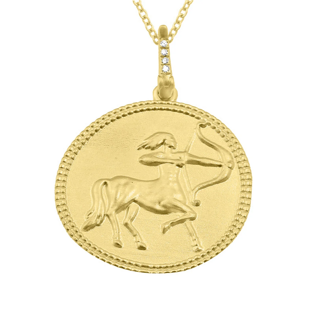 Gold Zodiac Diamond Necklace