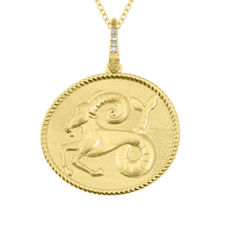 Gold Zodiac Diamond Necklace