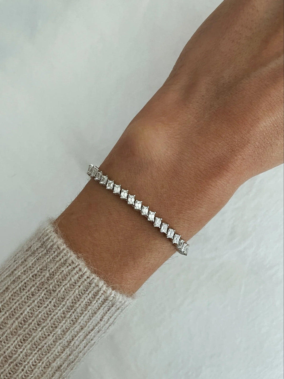 Angled Baguette Diamond Bracelet