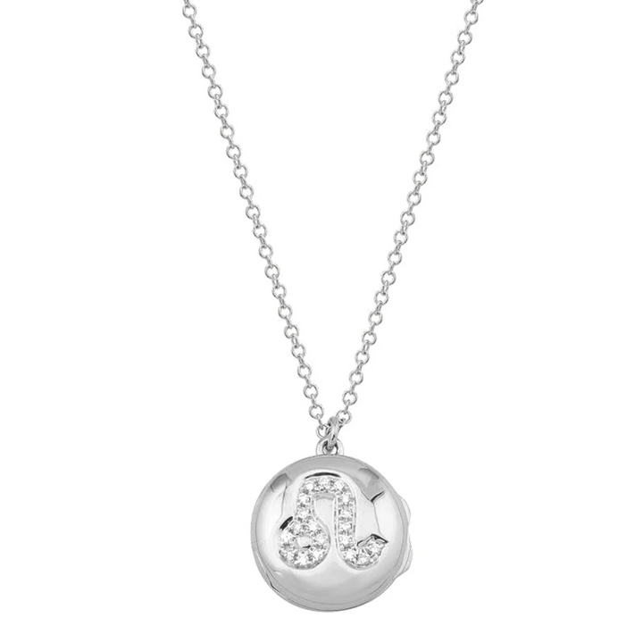 Gold Zodiac Locket Diamond Necklace