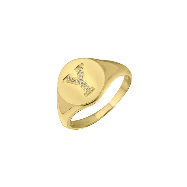 Initial Signet Ring