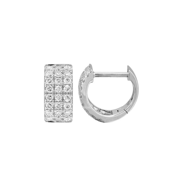 Triple Row Diamond Hoop