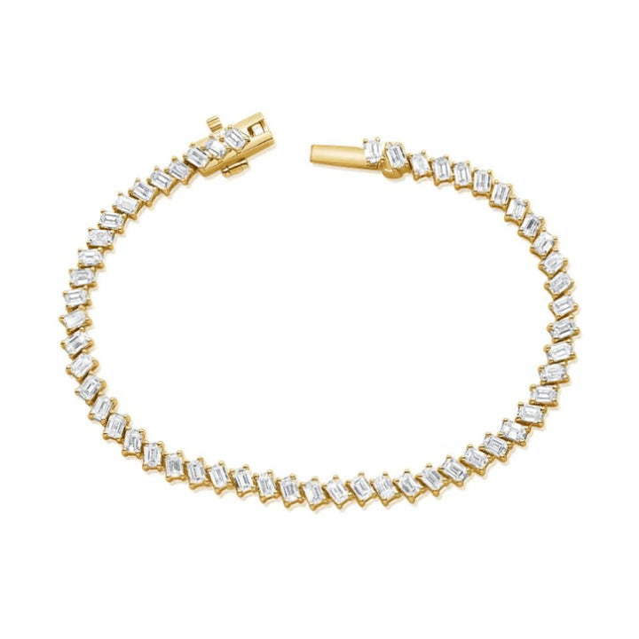 Angled Baguette Diamond Bracelet