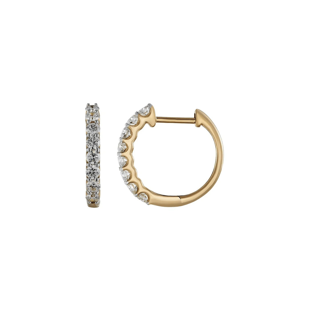 Gold Diamond hoops