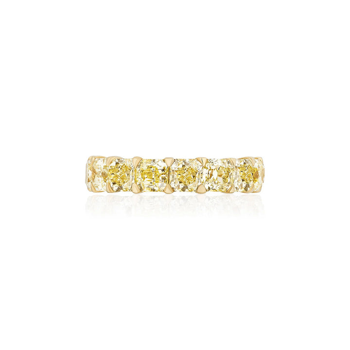 Fancy Yellow Radiant-Cut Eternity Band