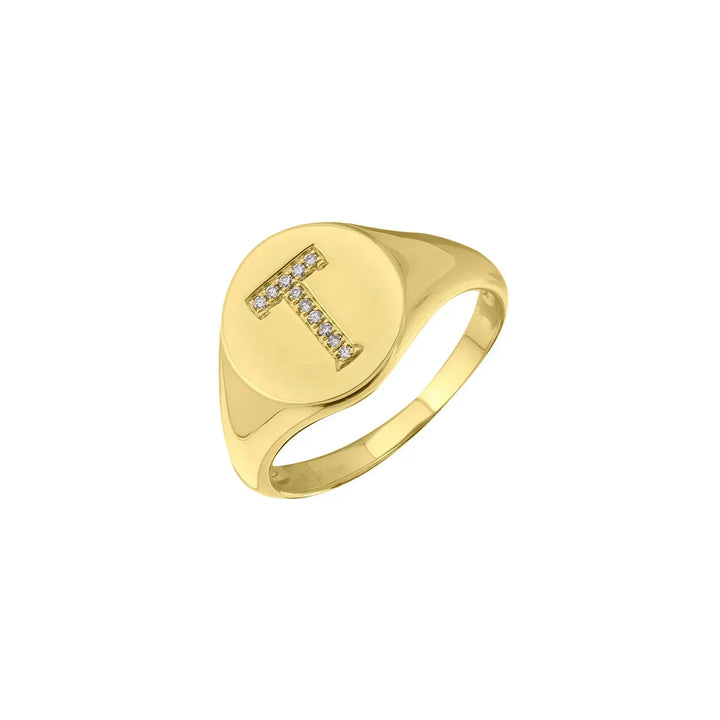 Diamond ring  for T initial