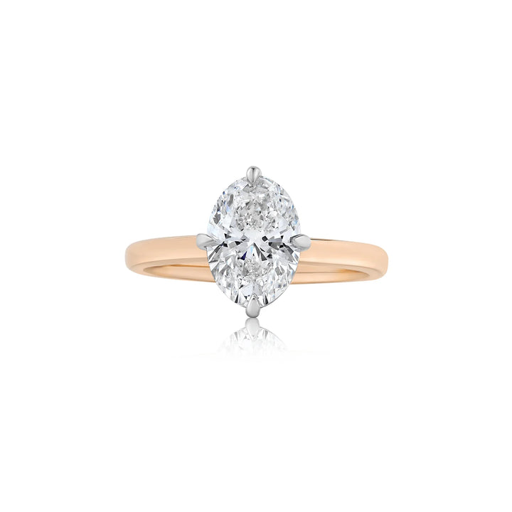 North-South Prong Oval Solitaire Setting