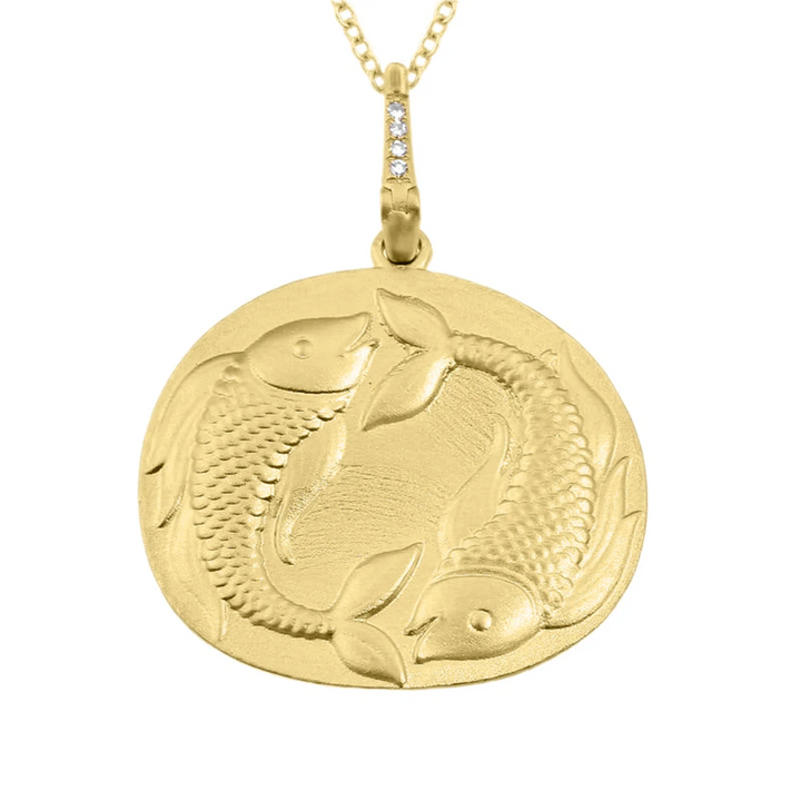 Gold Zodiac Diamond Necklace