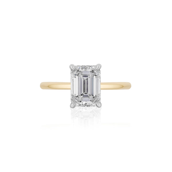 Thin Claw Prong Emerald Cut Ring