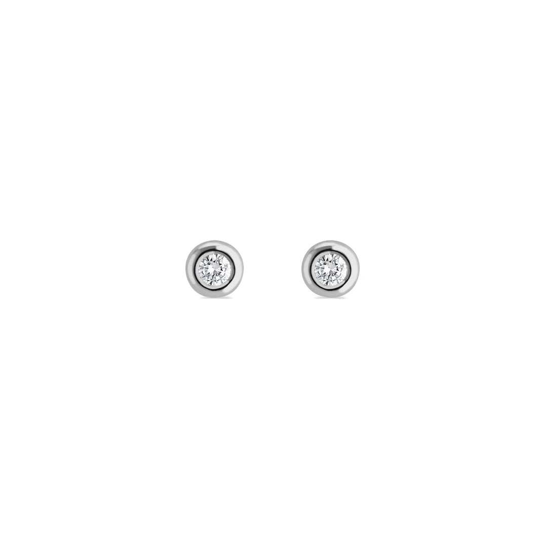 Donut Bezel Stud Earrings