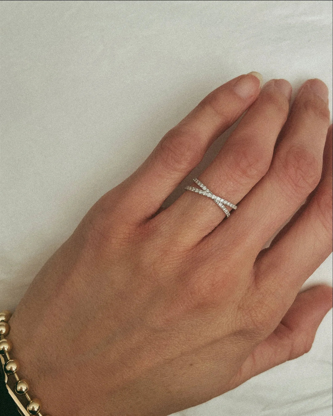 Criss Cross Diamond Ring