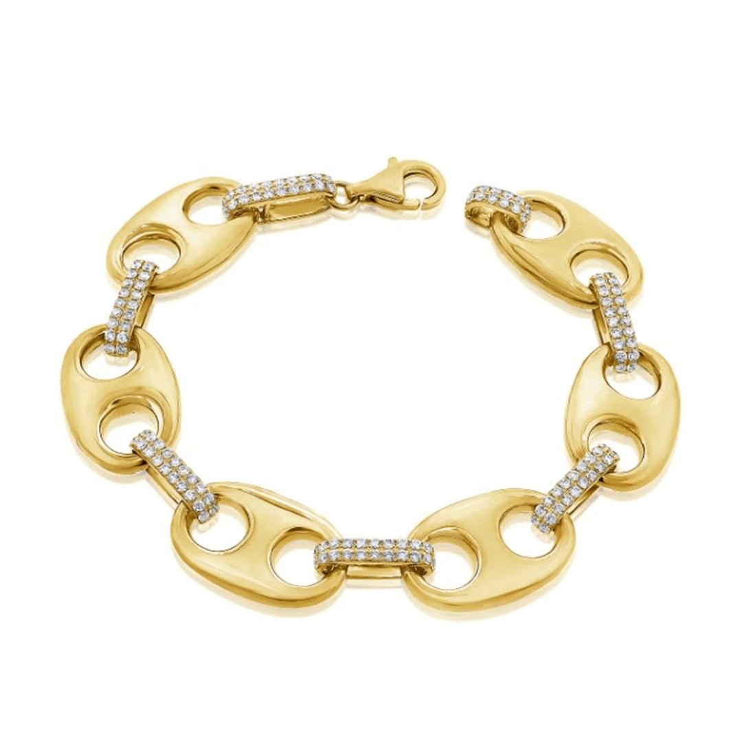 Alternating Pavé Link Bracelet