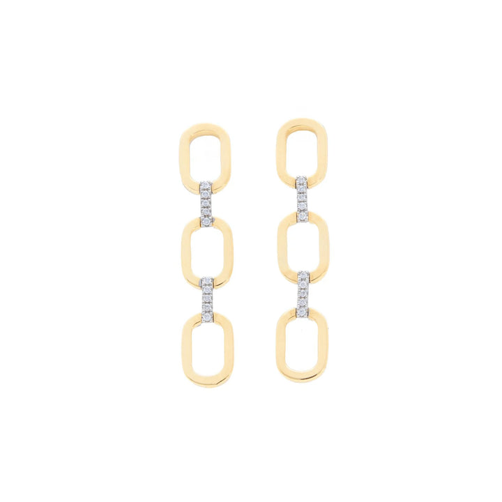 Pavé Diamond Link Drop Earrings