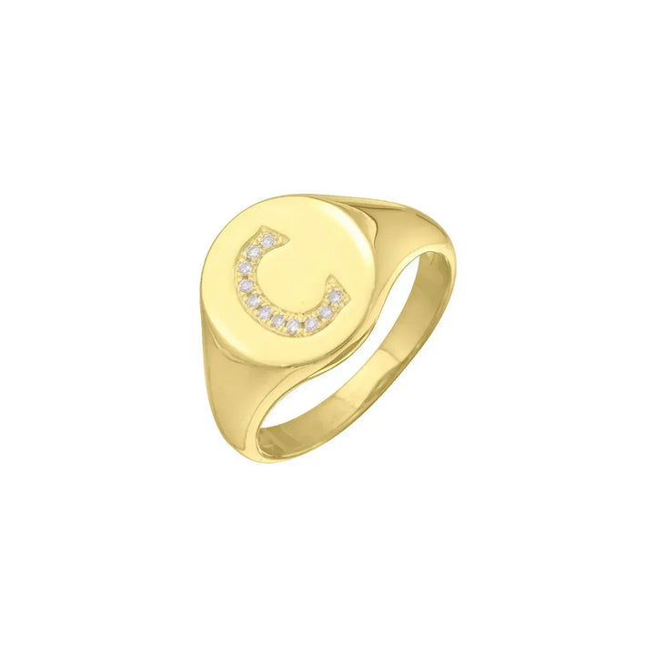 Diamond ring  with C initial