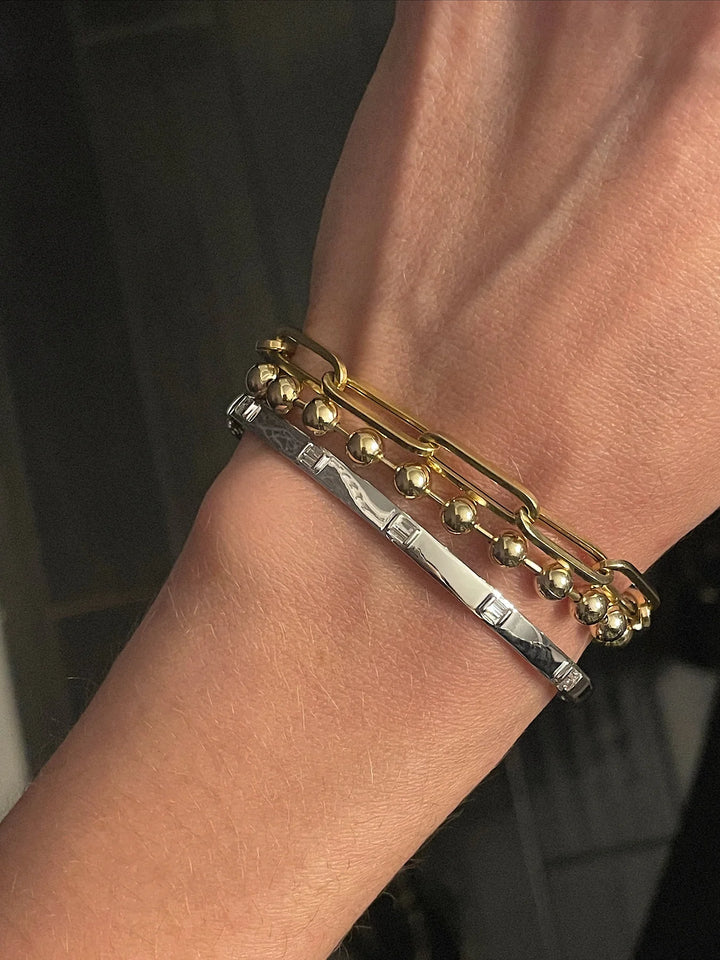 Double Layer Baguette Bangle