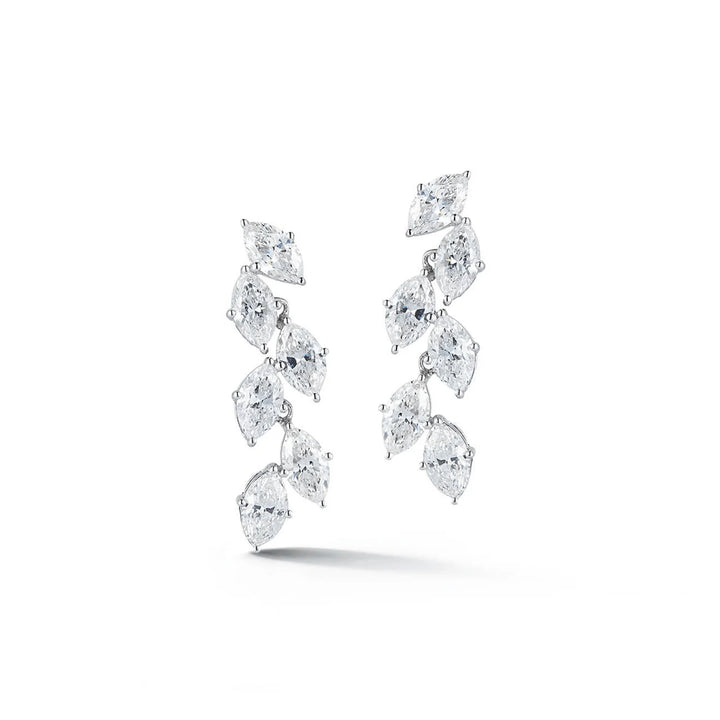 Marquise Diamond Leaf Earrings