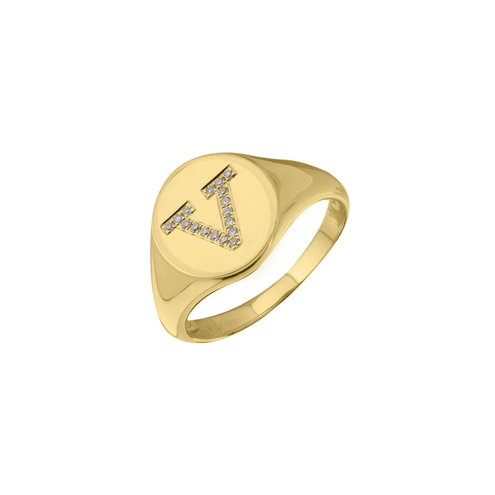 Initial Signet Ring