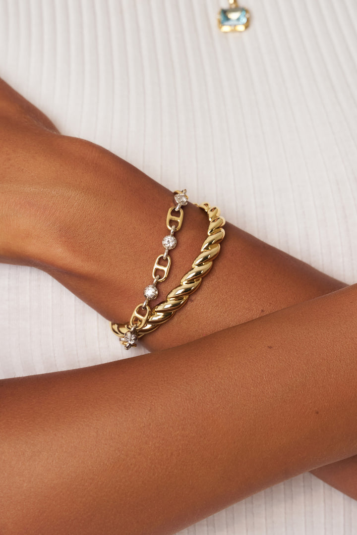 Rope Gold Cuff