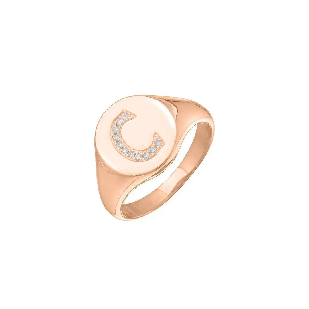 Diamond ring  for C initial