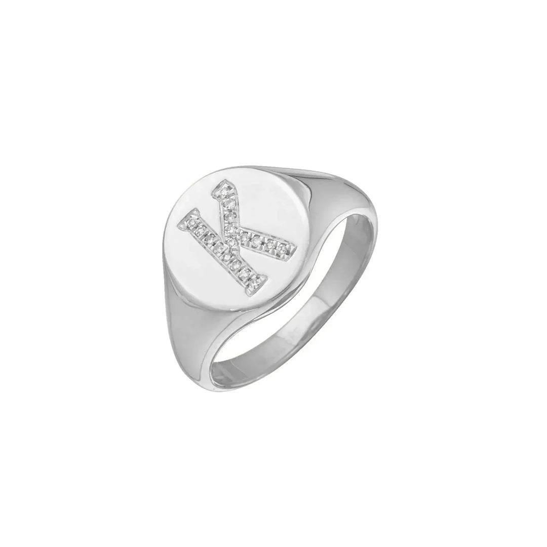 K silver color Diamong ring