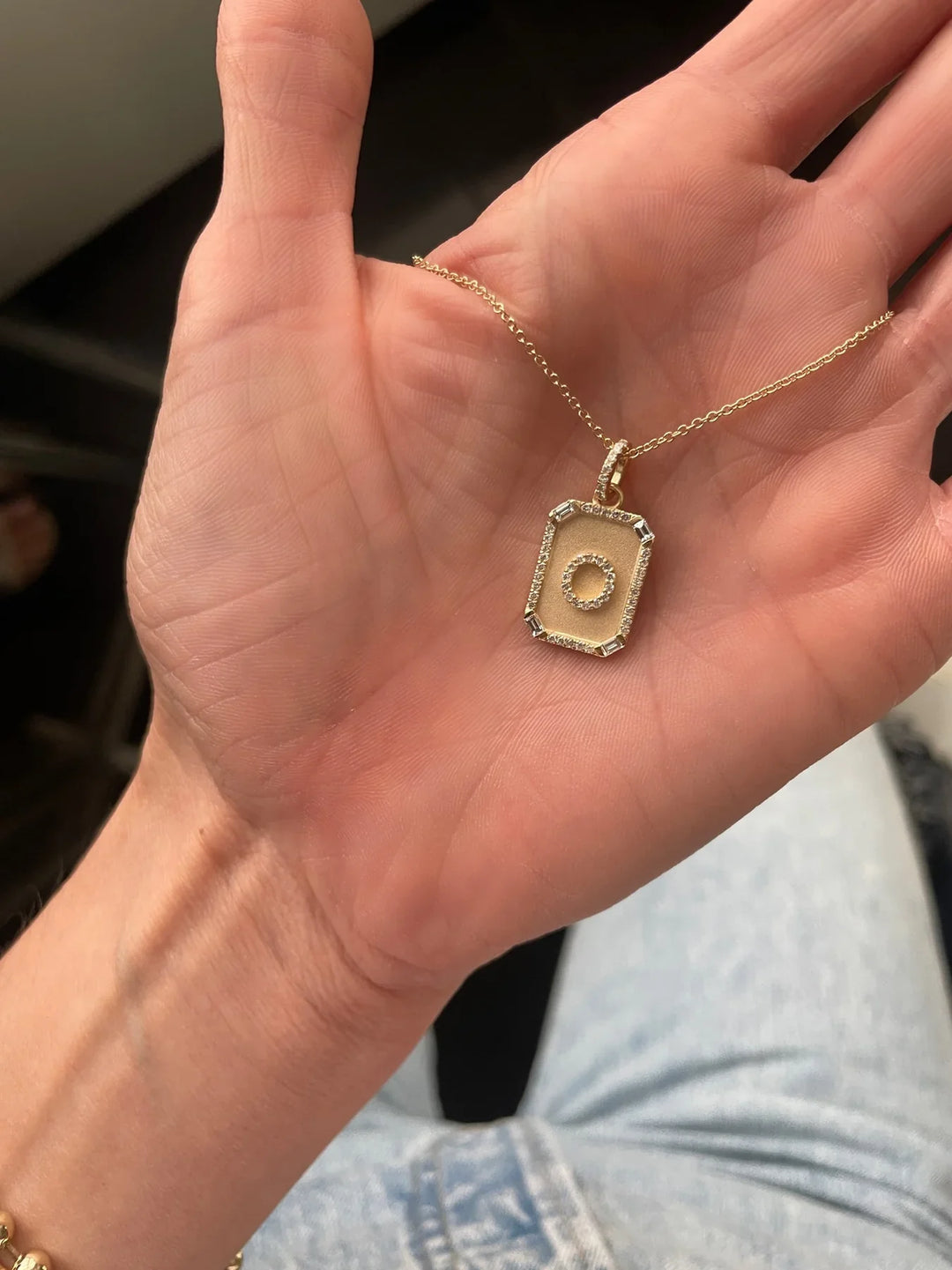 Initial Plate Necklace