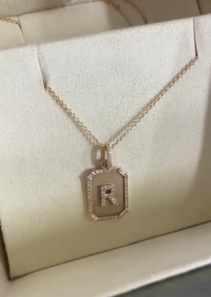 Initial Plate Necklace