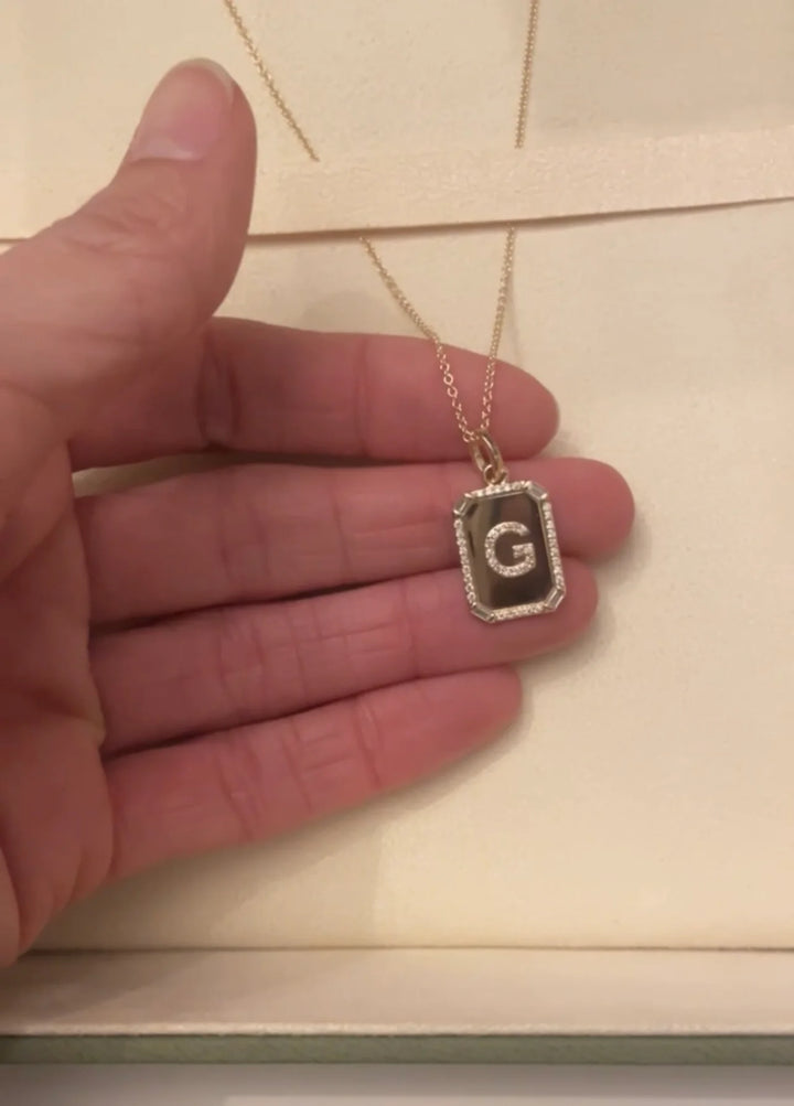 Initial Plate Necklace