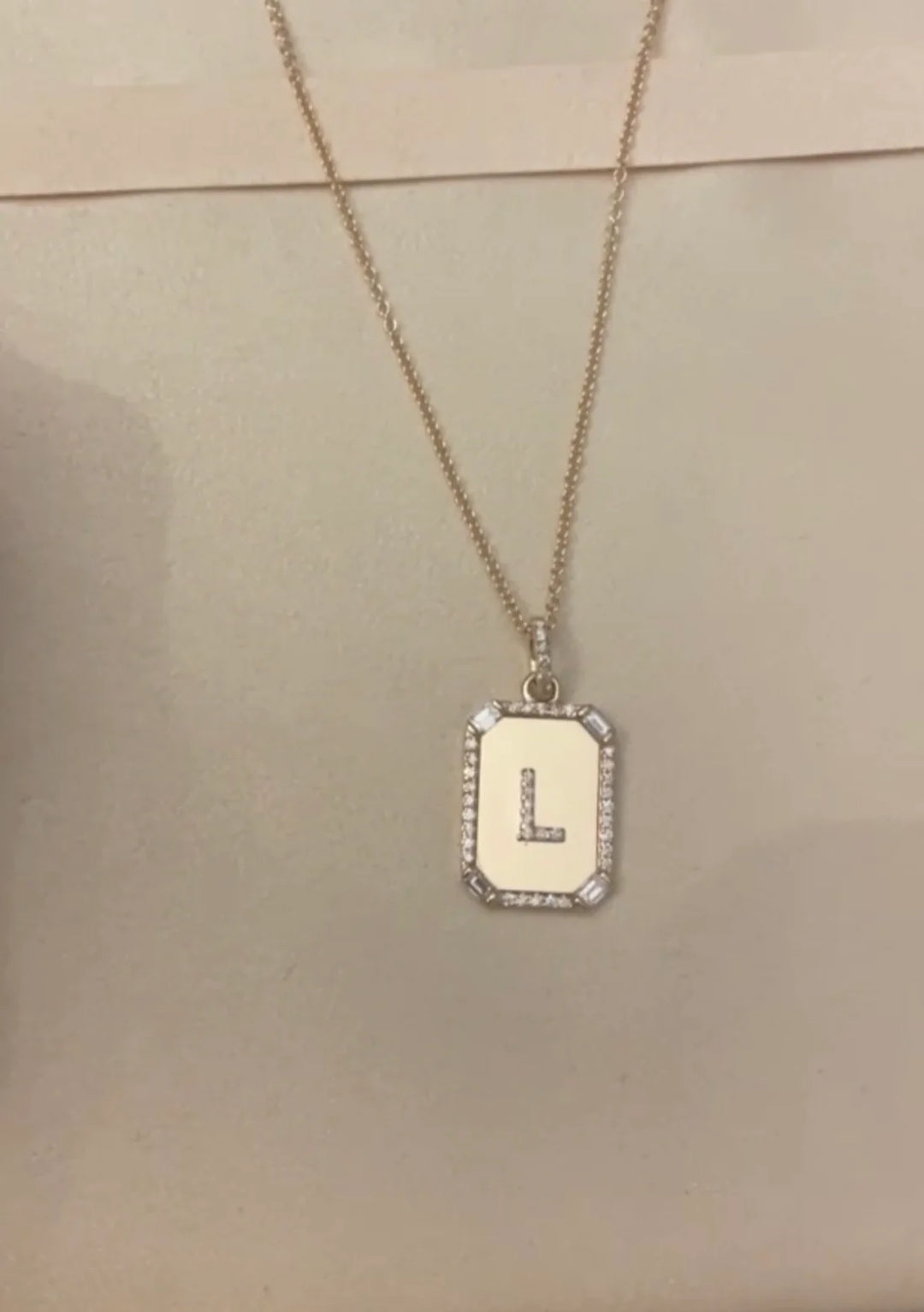 Initial Plate Necklace