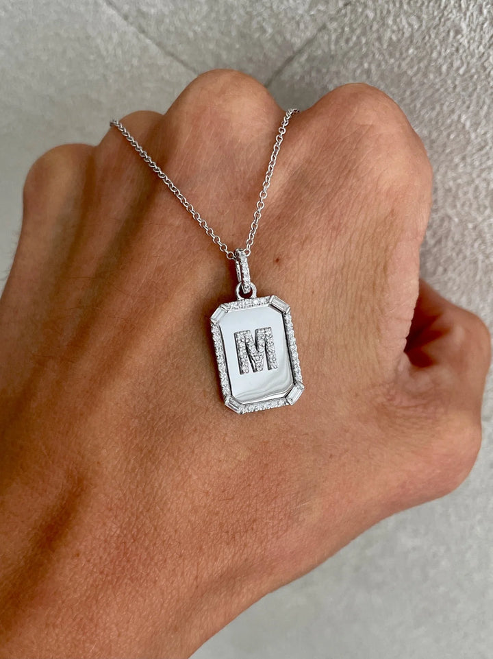 Initial Plate Necklace