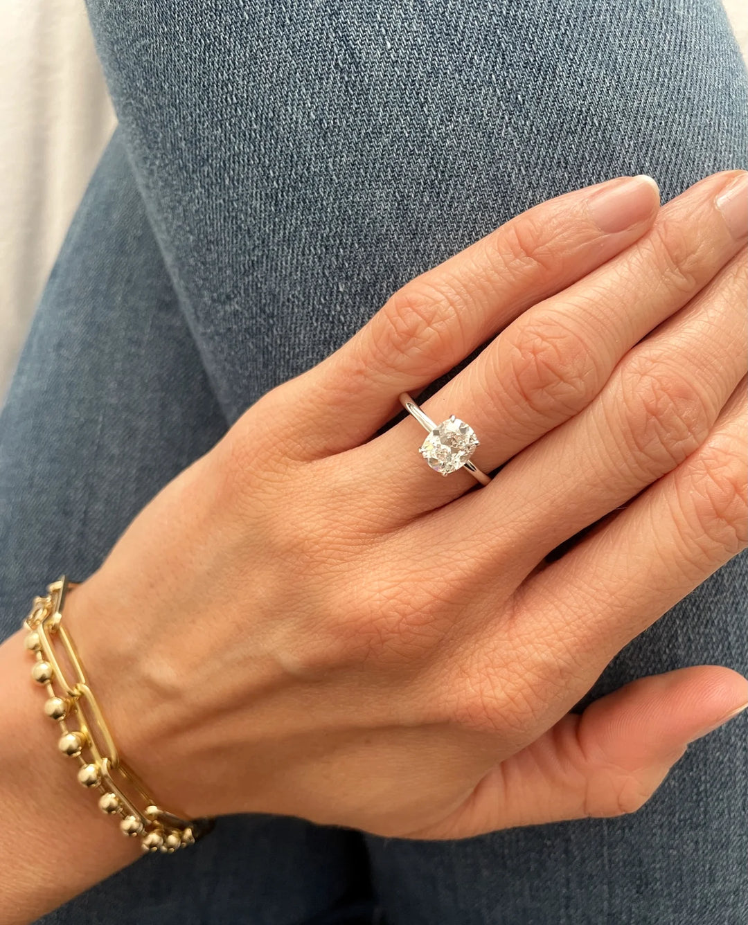 Antique Cushion Diamond Ring