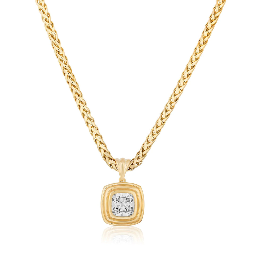 Cushion Diamond Necklace