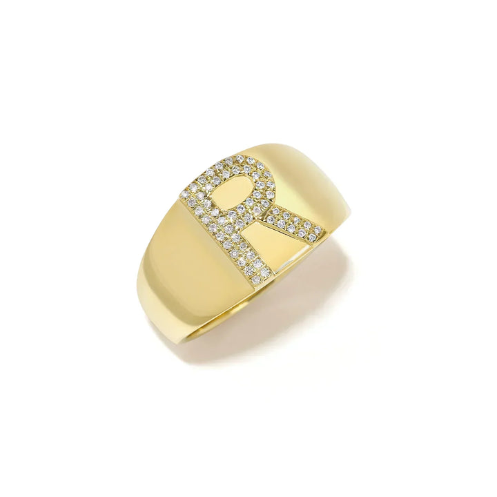 Initial Pavé Ring